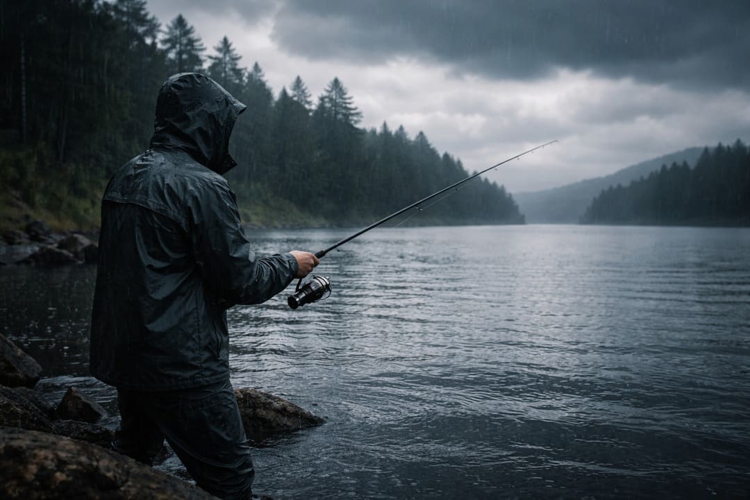 raining fishing