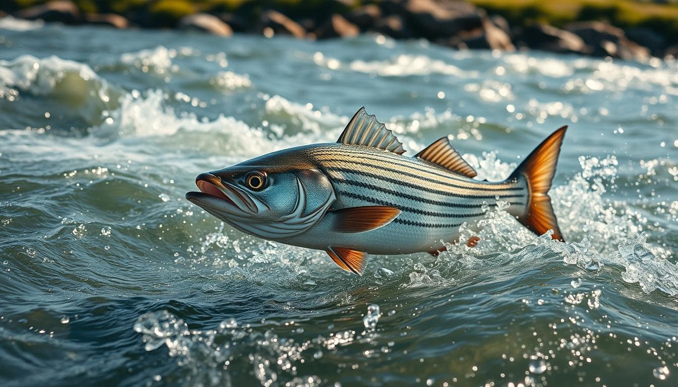 Striped Bass in Moving Water