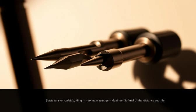 Precision casting drills, meticulously crafted for maximum power and accuracy. A tightly focused view showcases the intricate design and engineering - sharp tungsten carbide tips, fluted steel shafts, and knurled grips for expert control. Warm studio lighting casts dramatic shadows, highlighting the tool's sleek silhouette and premium construction. The drills are displayed against a clean, neutral background, drawing the viewer's eye to their technical elegance and professional-grade capabilities. This image conveys the precision, performance, and advanced techniques necessary for mastering the biomechanics of long-distance casting. Precision casting drills, meticulously crafted for maximum power and accuracy. A tightly focused view showcases the intricate design and engineering - sharp tungsten carbide tips, fluted steel shafts, and knurled grips for expert control. Warm studio lighting casts dramatic shadows, highlighting the tool's sleek silhouette and premium construction. The drills are displayed against a clean, neutral background, drawing the viewer's eye to their technical elegance and professional-grade capabilities. This image conveys the precision, performance, and advanced techniques necessary for mastering the biomechanics of long-distance casting.
