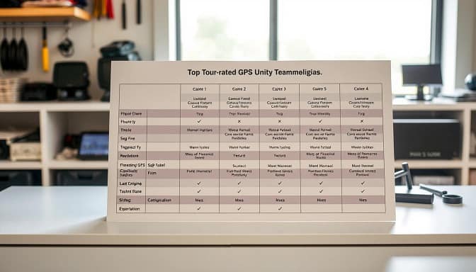 A neatly organized comparison chart showcasing the key features and specifications of top-rated fishing GPS units. The chart is displayed on a sleek, modern desk against a backdrop of fishing gear and accessories. Soft, natural lighting from a large window creates a warm, inviting atmosphere. The chart is presented in a clean, minimalist design with crisp, high-resolution graphics and clear, concise labeling. The overall composition evokes a sense of professionalism and expertise, perfectly suited to illustrate a section on GPS unit selection for tournament anglers. A neatly organized comparison chart showcasing the key features and specifications of top-rated fishing GPS units. The chart is displayed on a sleek, modern desk against a backdrop of fishing gear and accessories. Soft, natural lighting from a large window creates a warm, inviting atmosphere. The chart is presented in a clean, minimalist design with crisp, high-resolution graphics and clear, concise labeling. The overall composition evokes a sense of professionalism and expertise, perfectly suited to illustrate a section on GPS unit selection for tournament anglers.